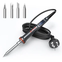 90W Digital Electric Soldering Iron Kit Set Temperature Adjustable 110V/220V Ceramic Heater Welding Solder With 4 Tips