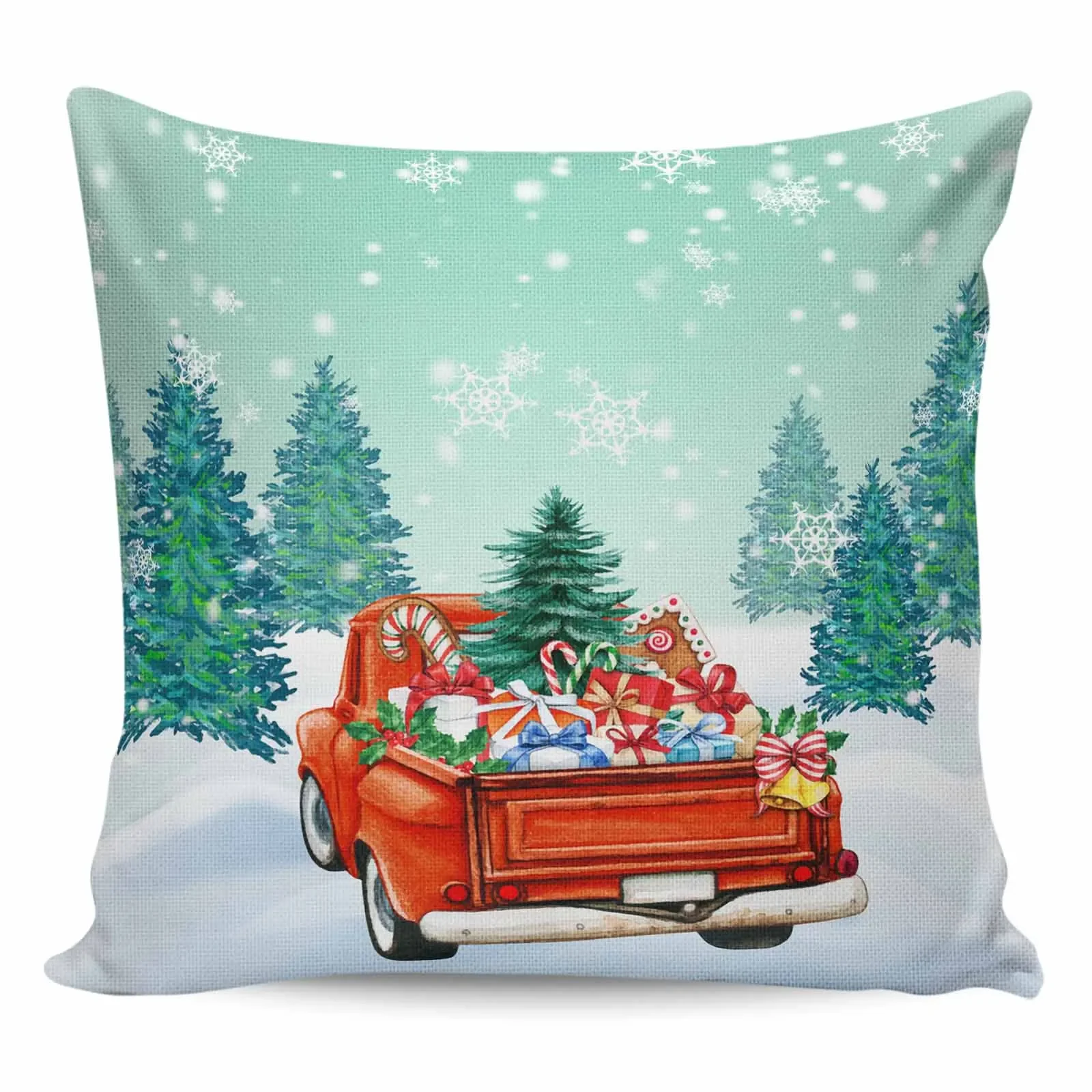 

Decorative Pillows for Bed Truck Gift Forest Pilow Covers Pillowcase Home Decor Items Pillow Cases Pillowcases Cover Sofa Garden