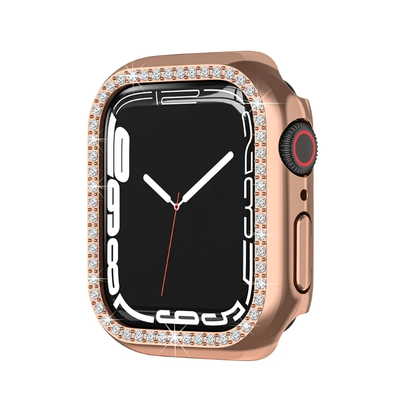 for Apple-Watch7 41/45mm for Smart Watch Shockproof for CASE Diamond Protective for shell Bling-Protector Washable Cover