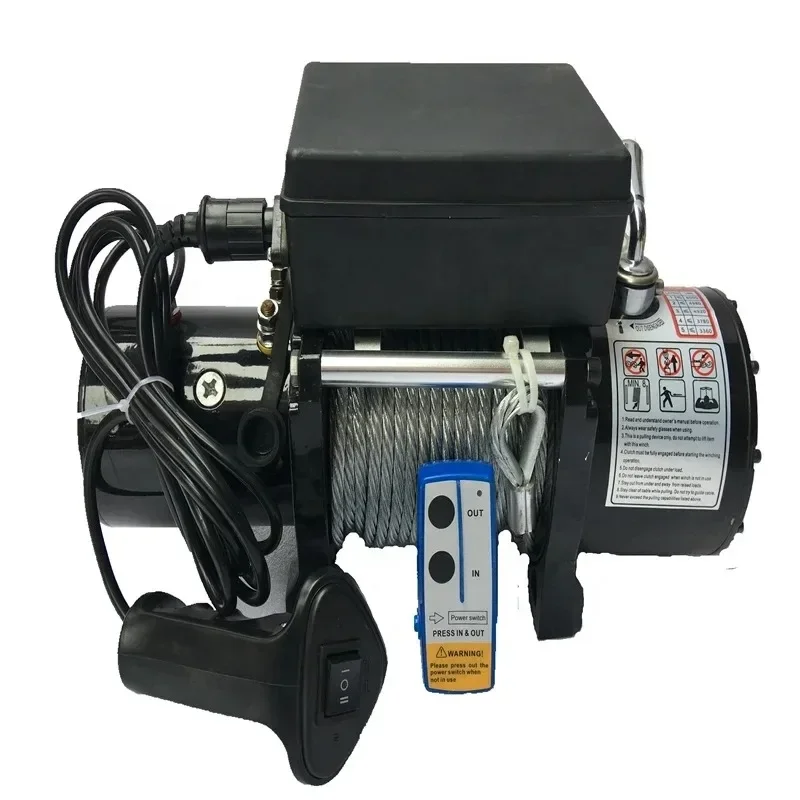 12000lb Electric Winch, Portable Motor, Small 12v/24v Heavy Offroad Truck, Electric Winch, Car Winch