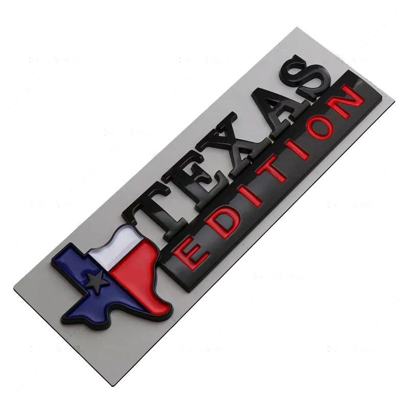 1pcs Off-road Texas Metal Car LOGO Texas EDITION sticker, modified displacement sticker