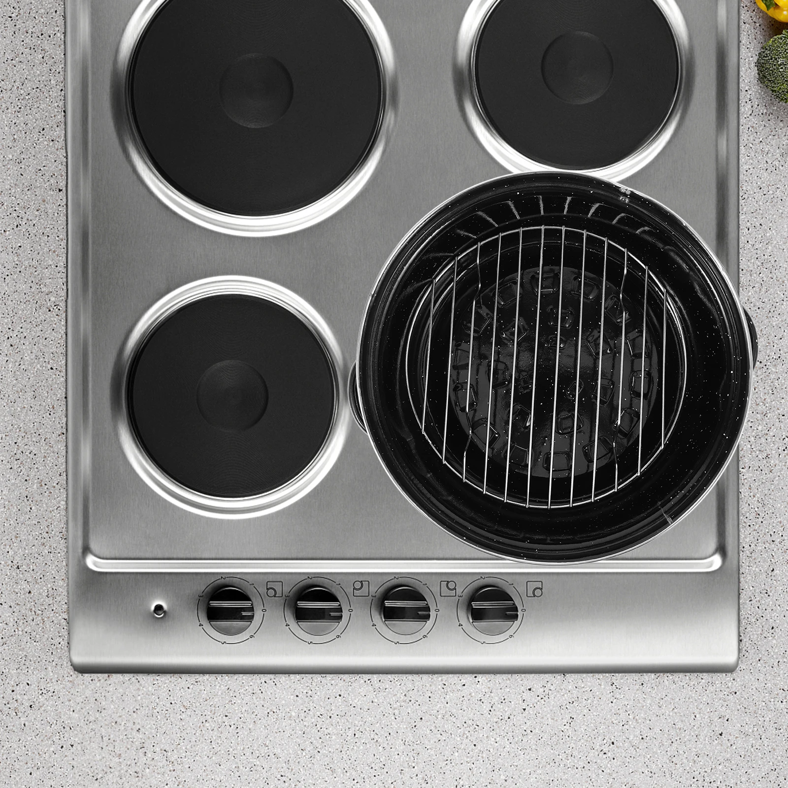 

Roasting Pan Cooking Pot Enamel Roaster Large Capacity Oven Bbq Lid Household Kitchen Supplies Daily Use Multi Function Roasting