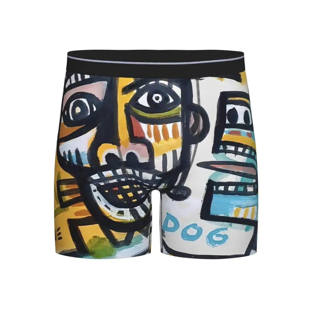 Arte graffiti cuecas breathbale calcinha masculina cueca boxer cuecas estendidas roupa interior