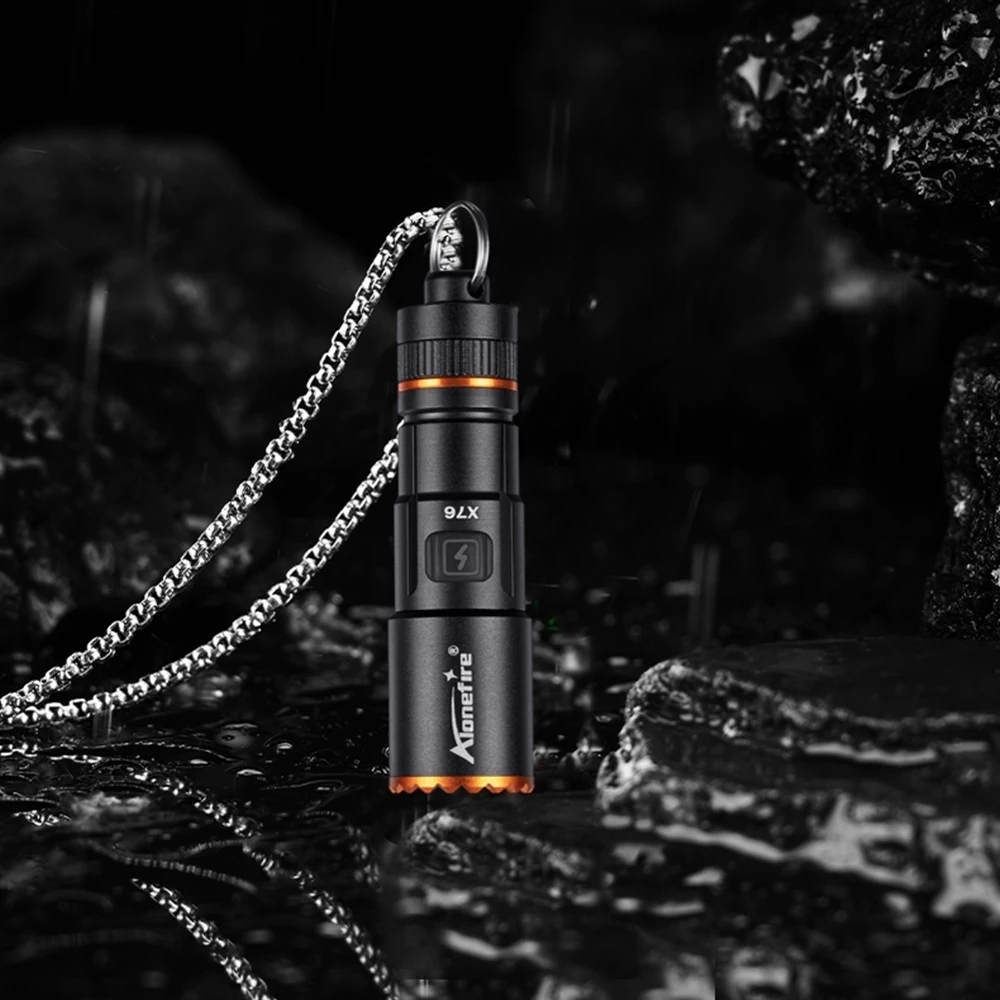 Mini lampe de poche Zoom EDC Cool Neck, petite torche aste USB, camping en plein air, randonnée, éclairage de secours, lampes porte-clés