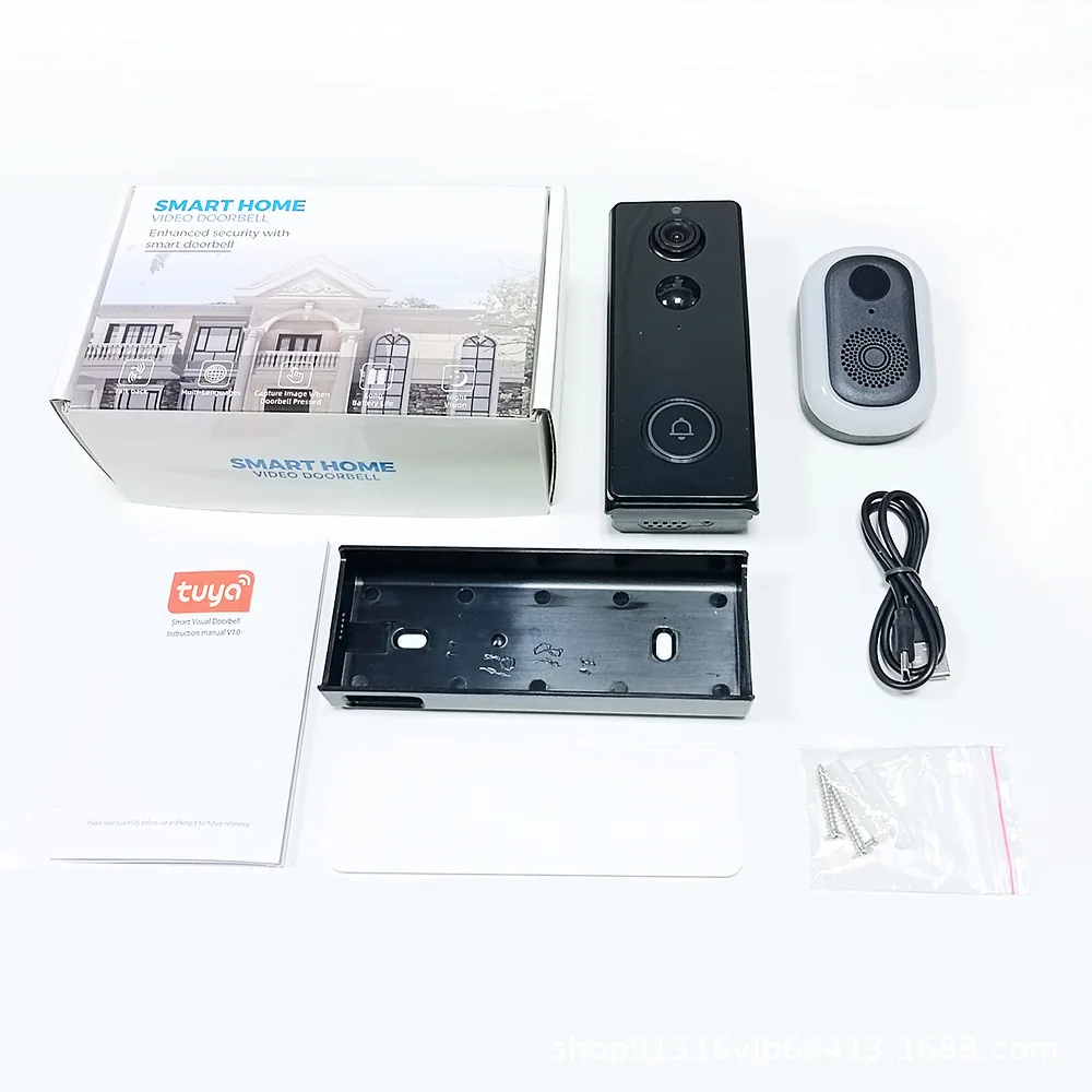 Tuya Wireless WIFI Smart Doorbell Video Intercom with Camera for Home Security PIR Motion Detect Night Vision Intercom Doorbell
