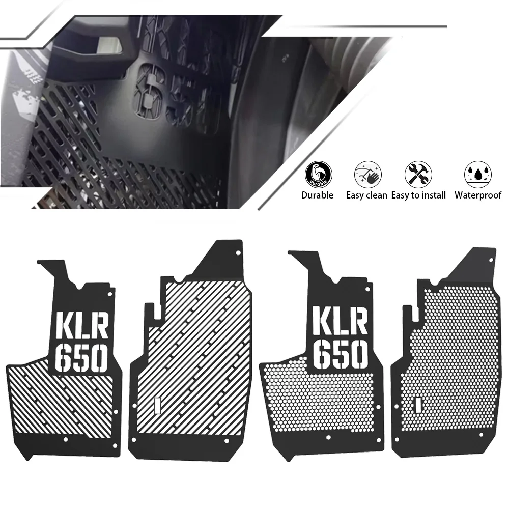 Water Tank Net For Kawasaki KLR650 S/ABS 2023 2024 Radiator Grille Cover KLR 650 Radiator Protective Grille Guard Cover New