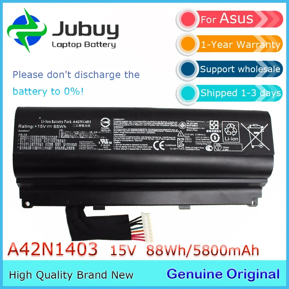 

A42N1403 15 В 88 Втч оригинальный аккумулятор для ноутбука ASUS ROG G751JL G751JM G751JT GFX71JM A42LM9H A42LM93 и т. д.