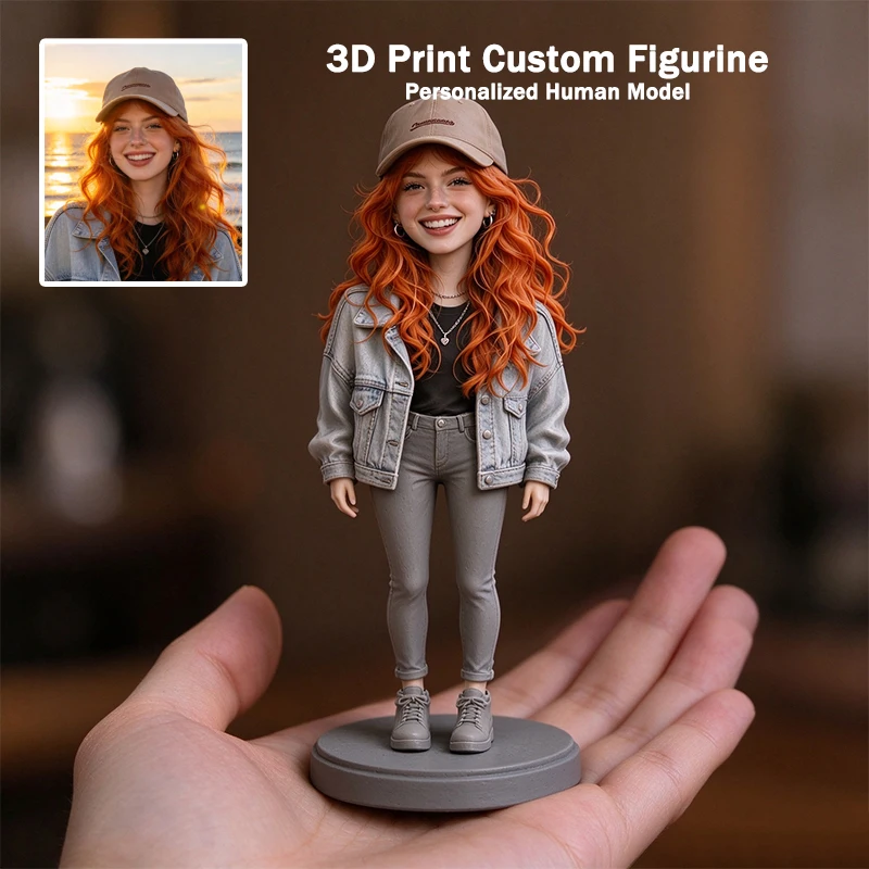 Custom 3D Printed Miniature Portrait Figurine Personalized Photo Human Statue Custom Figure For Anniversary Wedding Souvenir Gif