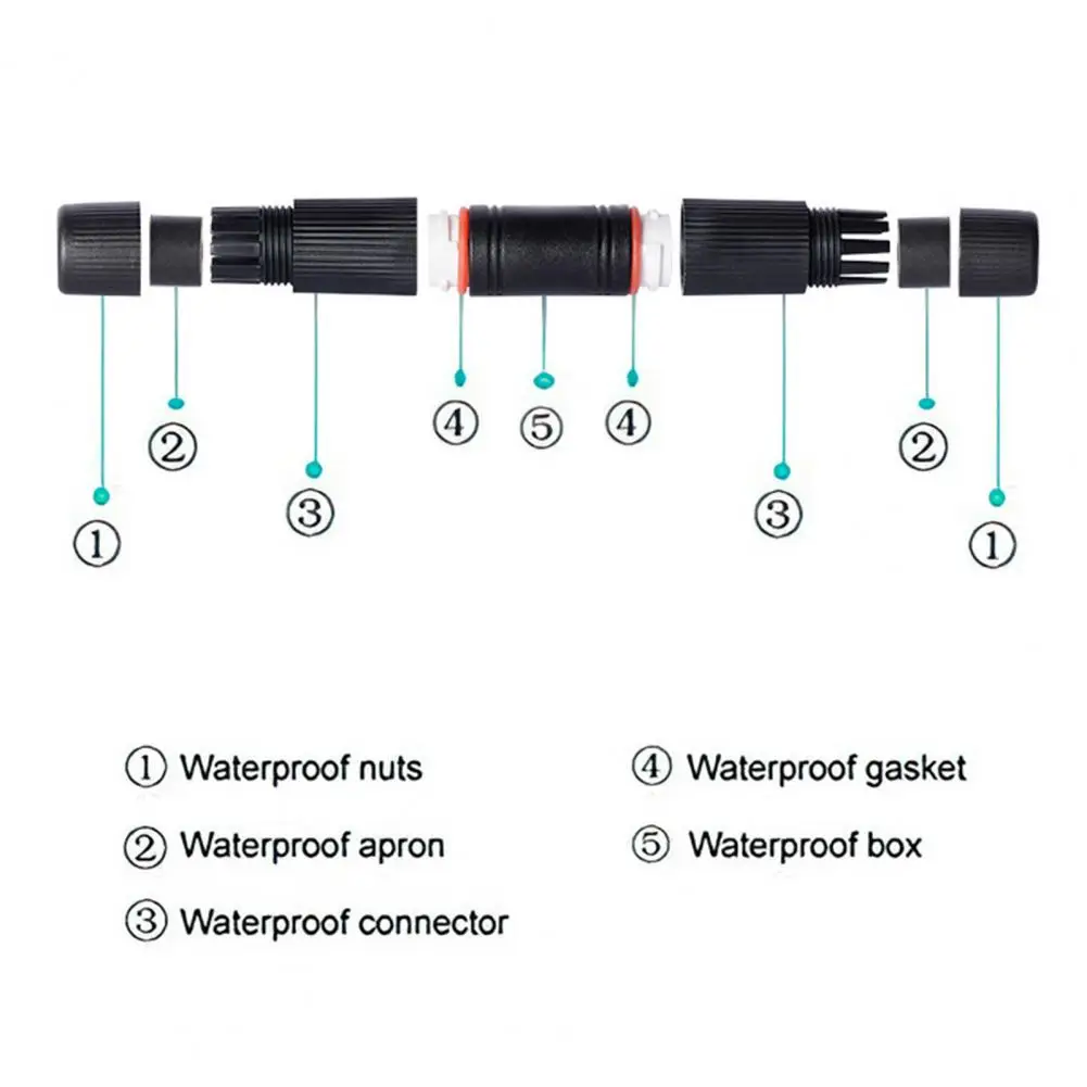 Network Connector Gold-plated Plug Play Waterproof Female to Female RJ45 LAN Splitter Adapter for Outdoor