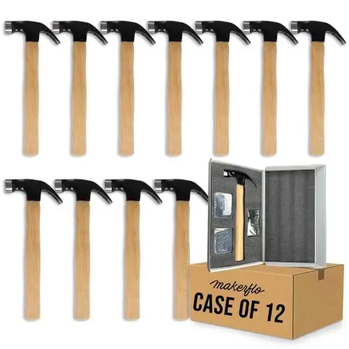 16oz Hammer Gift Set Blanks with Level, Tape and Nails, Case of 12
