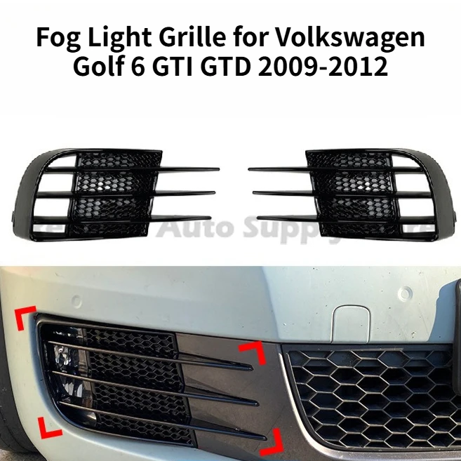 

Подходит для Volkswagen Golf 6 GTI GTD 2009-2012, решетка противотуманных фар, воздушный нож, аксессуары для модификации
