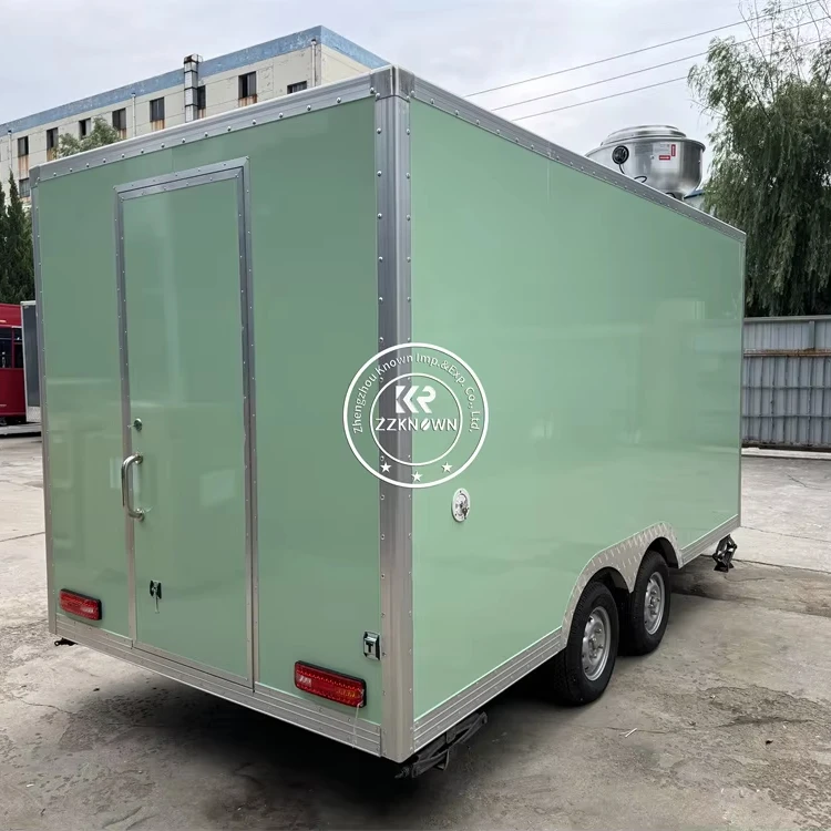 USA Standard Food Truck With Kitchen Equipment Customized Catering Concession Hot Dog Ice Cream Food Trailer