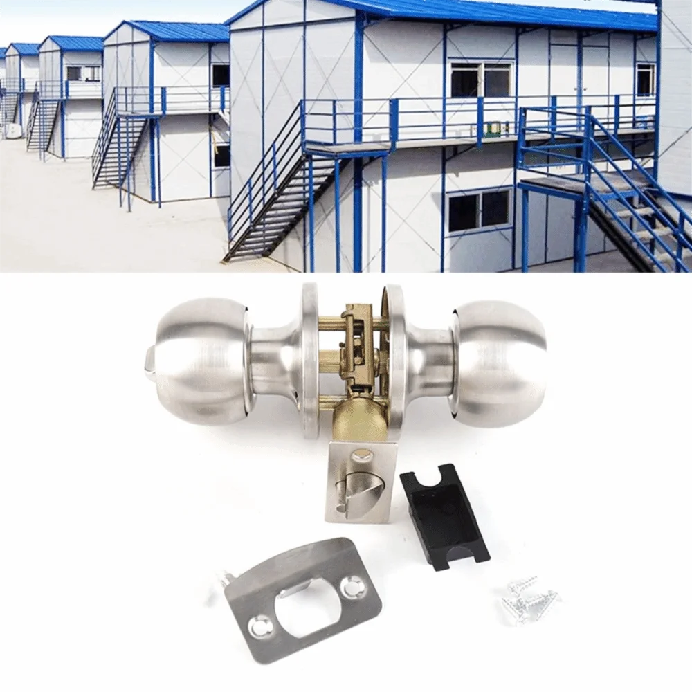 Security Stainless Steel Tubular Lockset Easy Installation Keyed Entry Door Handle Lock Set Ball Door Handle Office