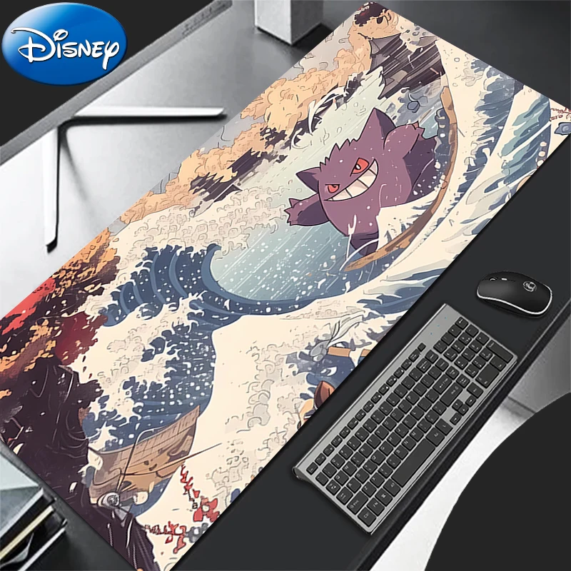 Tapis de souris Anime Pokemon Gengar, grand tapis de souris en caoutchouc pour clavier de Gamer, accessoires de jeu pour ordinateur portable