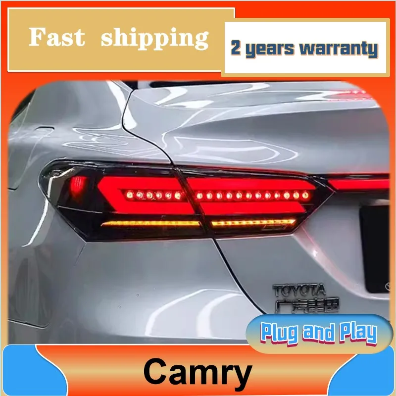 

Car Styling for Toyota Camry Taillights 2018-2022 Camry Tail Light Rear DRL Fog Brake Turn Signal Reversing