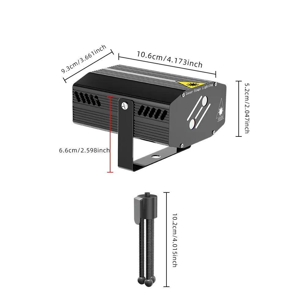 2024 New mini laser light pattern USB starry top KTV bar atmosphere light home camping stage light