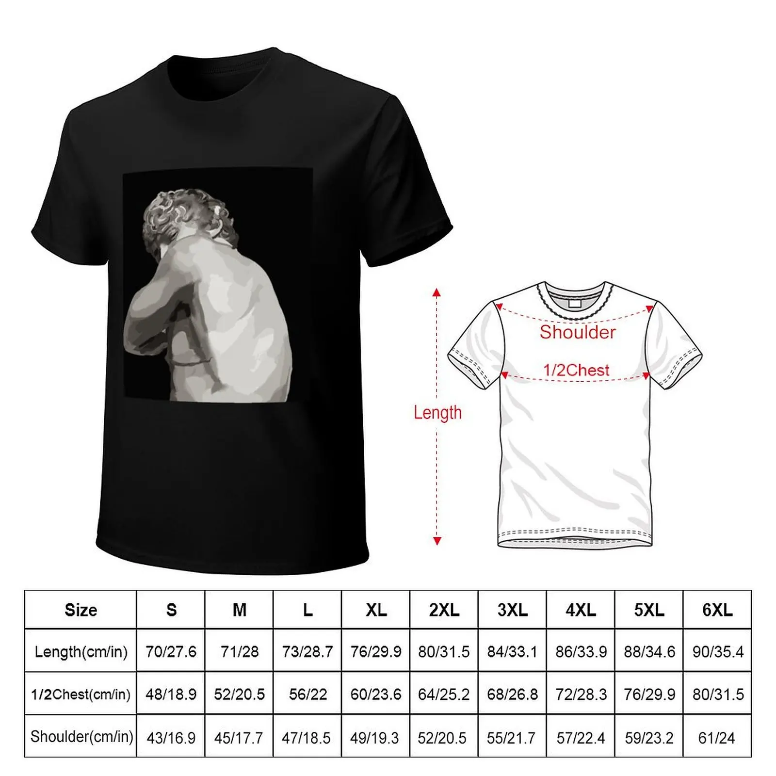 trans statue T-Shirt plus size tops animal prinfor boys big and tall t shirts for men