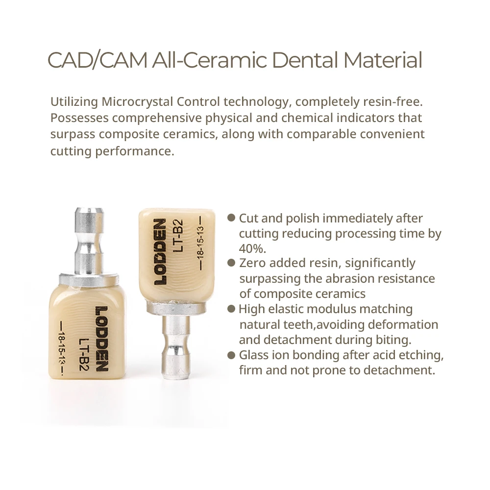 20Pcs LODDEN Dental Lithium Disilicate Glass Ceramic Blocks HT/LT No Sintering For CAD/CAM Sirona Veneer Dental Lab Materials - view 3
