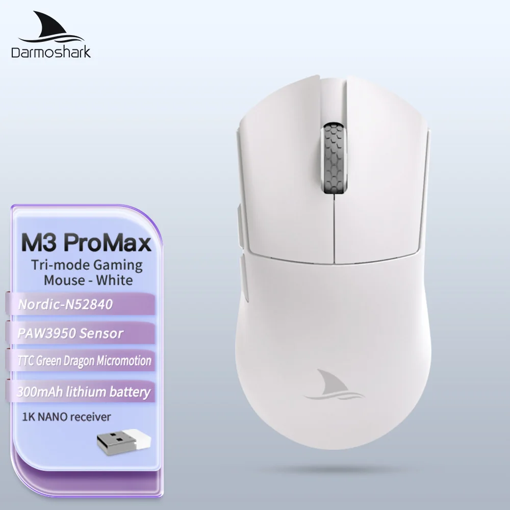 Darmoshark M3Pro ゲーミングマウス 2.4G BT ワイヤレス トライモード