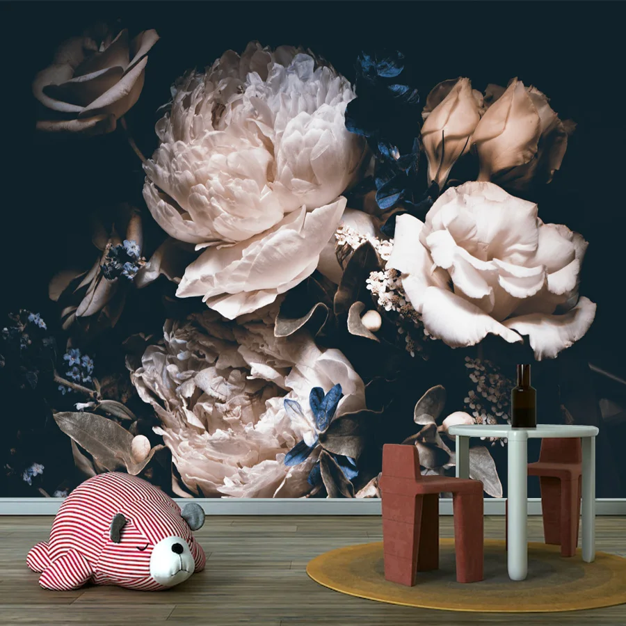 

Custom Contact Paper Peel and Stick Wallpaper Wall Papers Home Decor Peony Wallpapers for Living Room Decoration Floral TV Mural