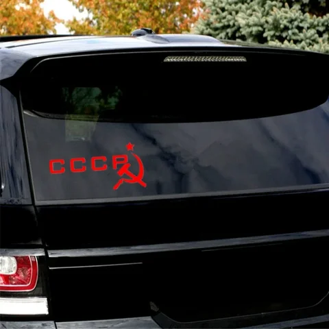 Автомобильная наклейка, модная наклейка CCCP с серпом и звездой молота, СССР на русском языке, автодекор, ПВХ наклейка для мотоцикла Opel Lada, 20 см * 10 см