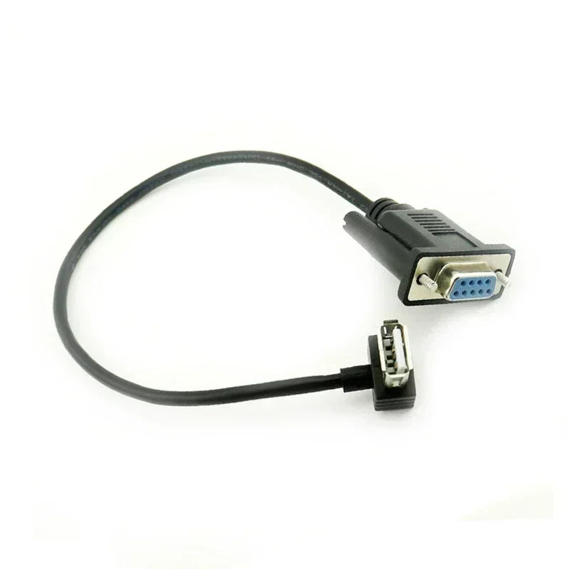 R 32 DB9 Female To USB 2.0 Female Serial Cable Adapter Converter 9.8inch 25cm USB Elbow To Rs232/DB9 Adapter Cable 25cm