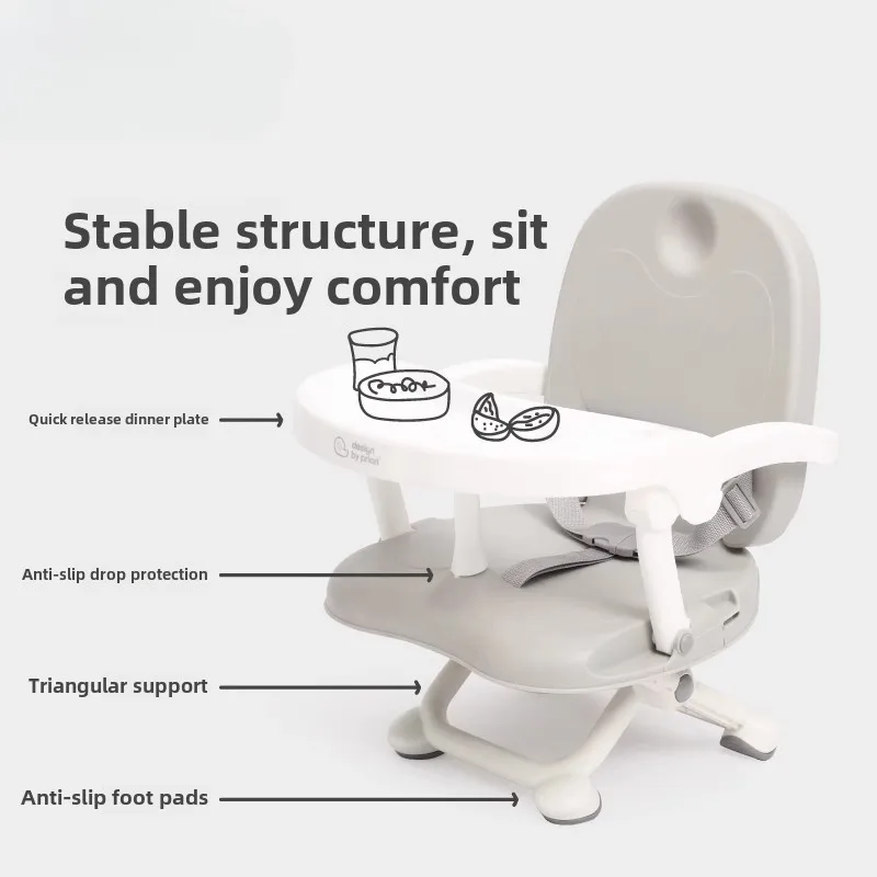 Plastic Dining Chairs Portable Foldable Feeding Chairs Baby Dining Table Small Chair Infant Out High Chair for Baby Seat Chairs