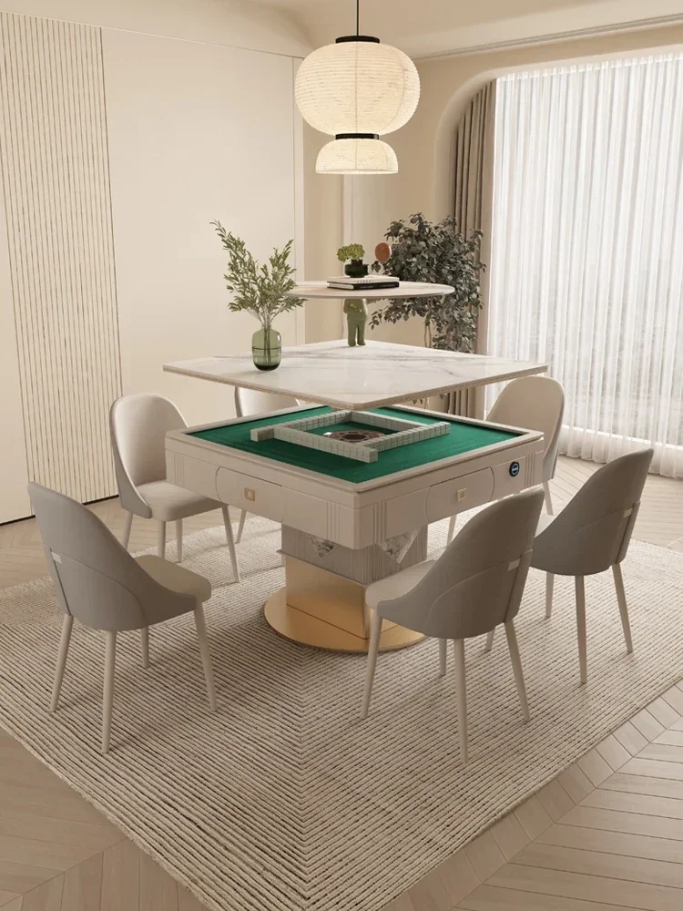 Household Modern Coffee Table Multi-Purpose Integrated Electric Mute Voice Control Stone Plate Dining Table