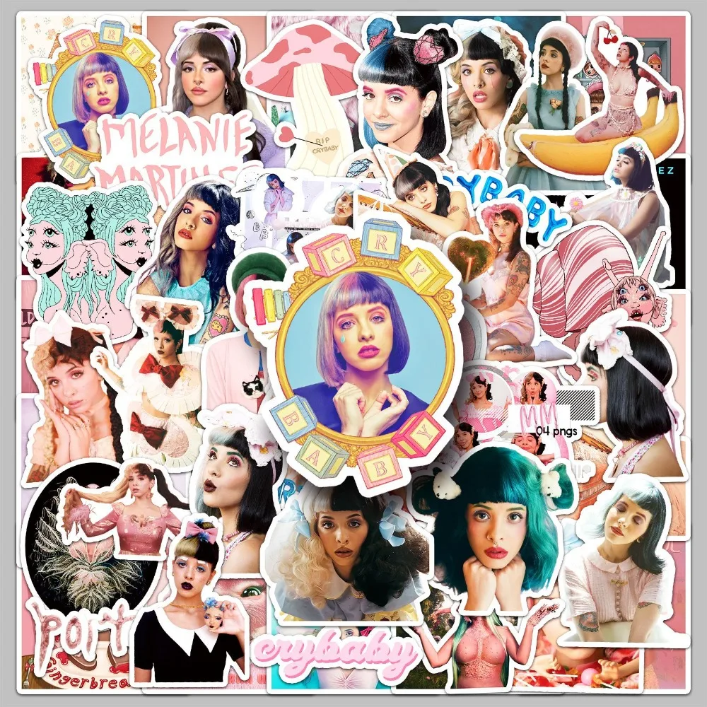 50pcs Singer Melanie Martinez Graffiti Stickers Suitcase Laptops Phones Scrapbooks Water Cup Guitar DIY Decorate Decals
