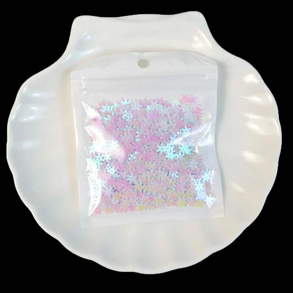 20g 8mm Glitzer-Weihnachtsschneeflocken Pailletten Konfetti Künstlicher Schnee Ornamente Weihnachtsdekoration für Zuhause Navidad 2026 Natal – Detail 12