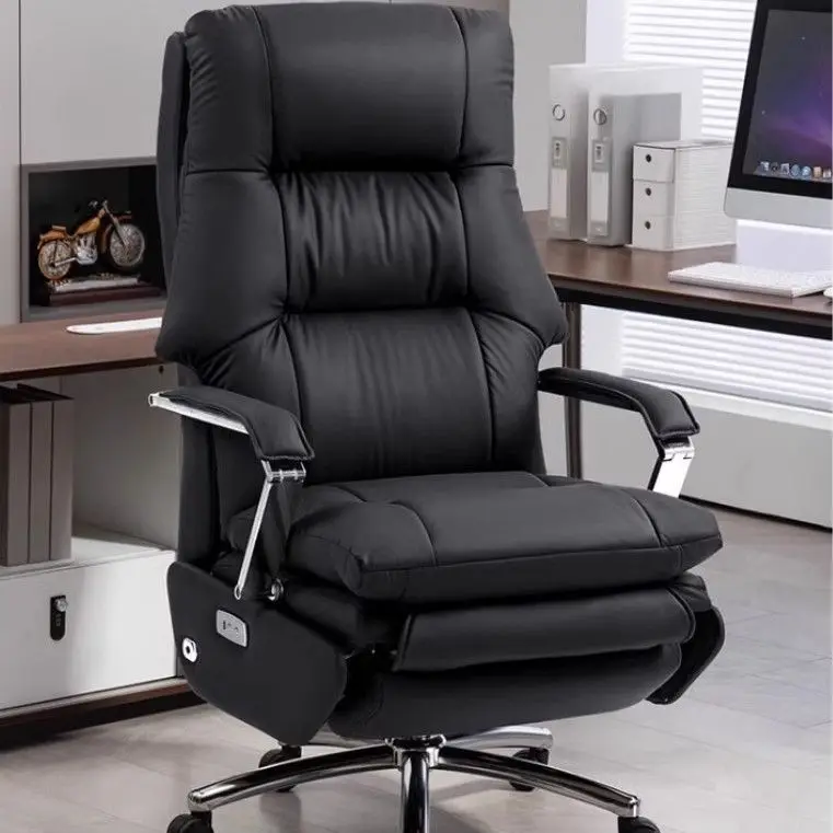 & Electric Leather Executive Chair Rotatable Massage Office Chair Ventilated Comfortable Long Sitting Home Office Wholesale