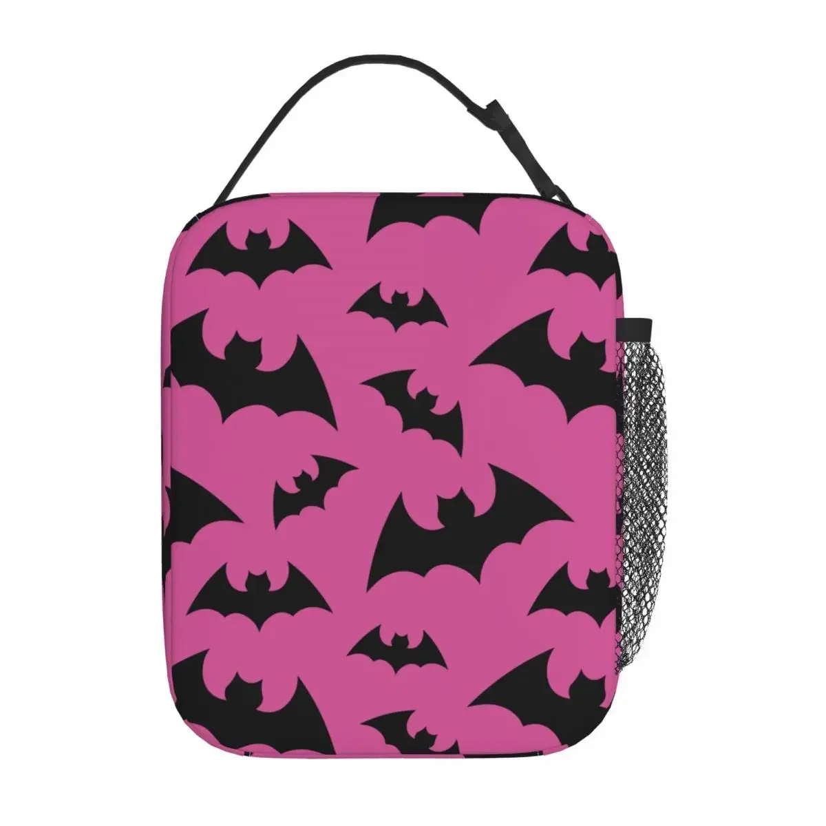 Bats Happy Halloween Insulated Lunch Bags Cooler Lunch Container Portable Tote Lunch Box Bento Pouch Office Outdoor