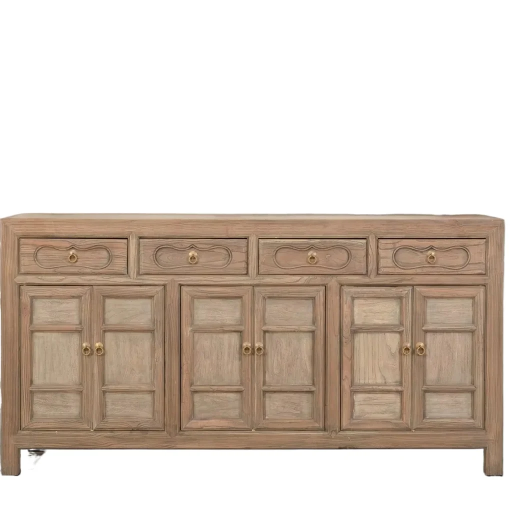 أثاث خشبي على الطراز الصيني الكلاسيكي، قشرة تقليد، خزانة جانبية منزلية، مقبض نحاسي على الطراز الصيني الكلاسيكي #1