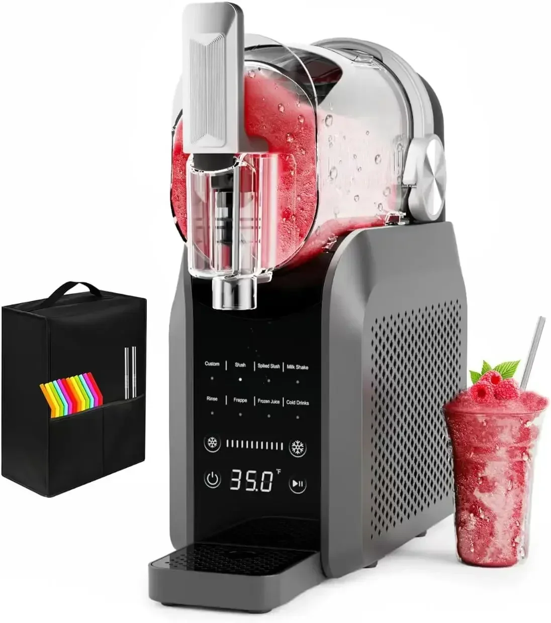 

Hot-sellingNEW! Slushie Machine, No Ice Needed, 88 oz Slushie Machine for Home with Dust Cover, Professional Frozen Drink Maker,