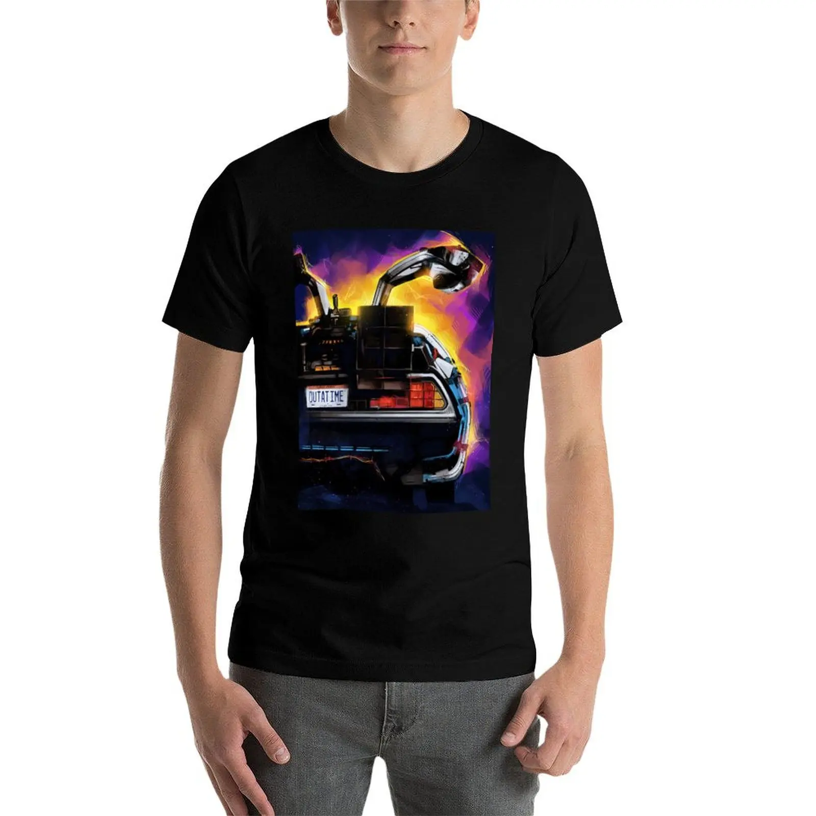 

DeLorean T-Shirt black cotton t-shirt plain for man package anime t shirts for man t shirt personalised T-Shirt