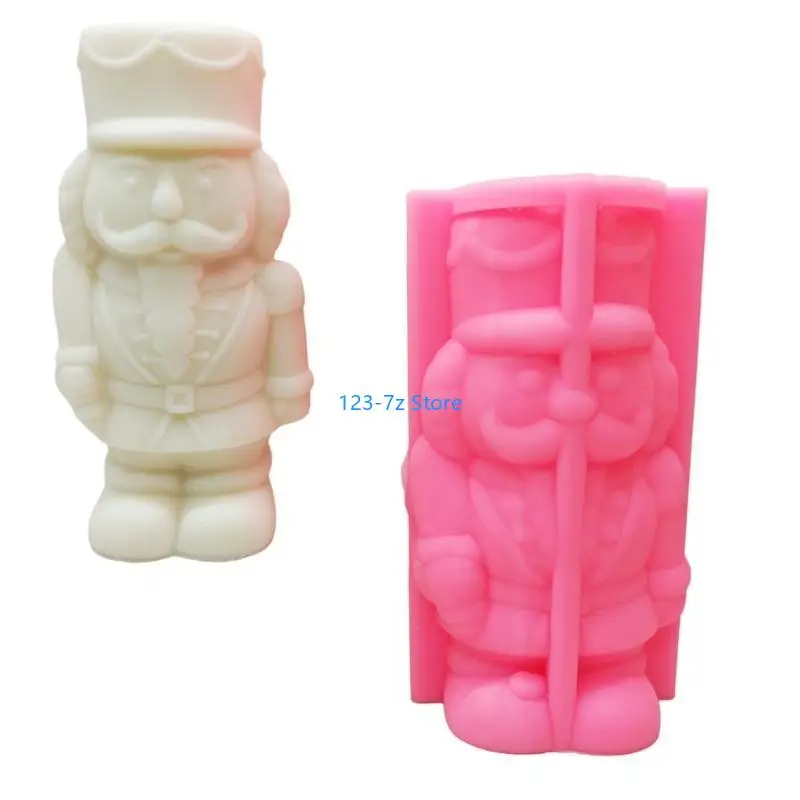 

A9BF Compact Nutcrackers Solider Shaped Silicone Mold for Scented Decoration