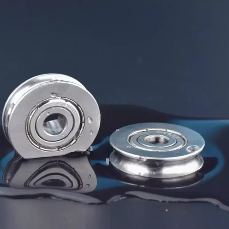 6*25*7mm typ U rowek koła pasowego rowek lina stalowa koło pasowe łożysko koła idź wodoodporna rolka rdzy — zdjęcie 6