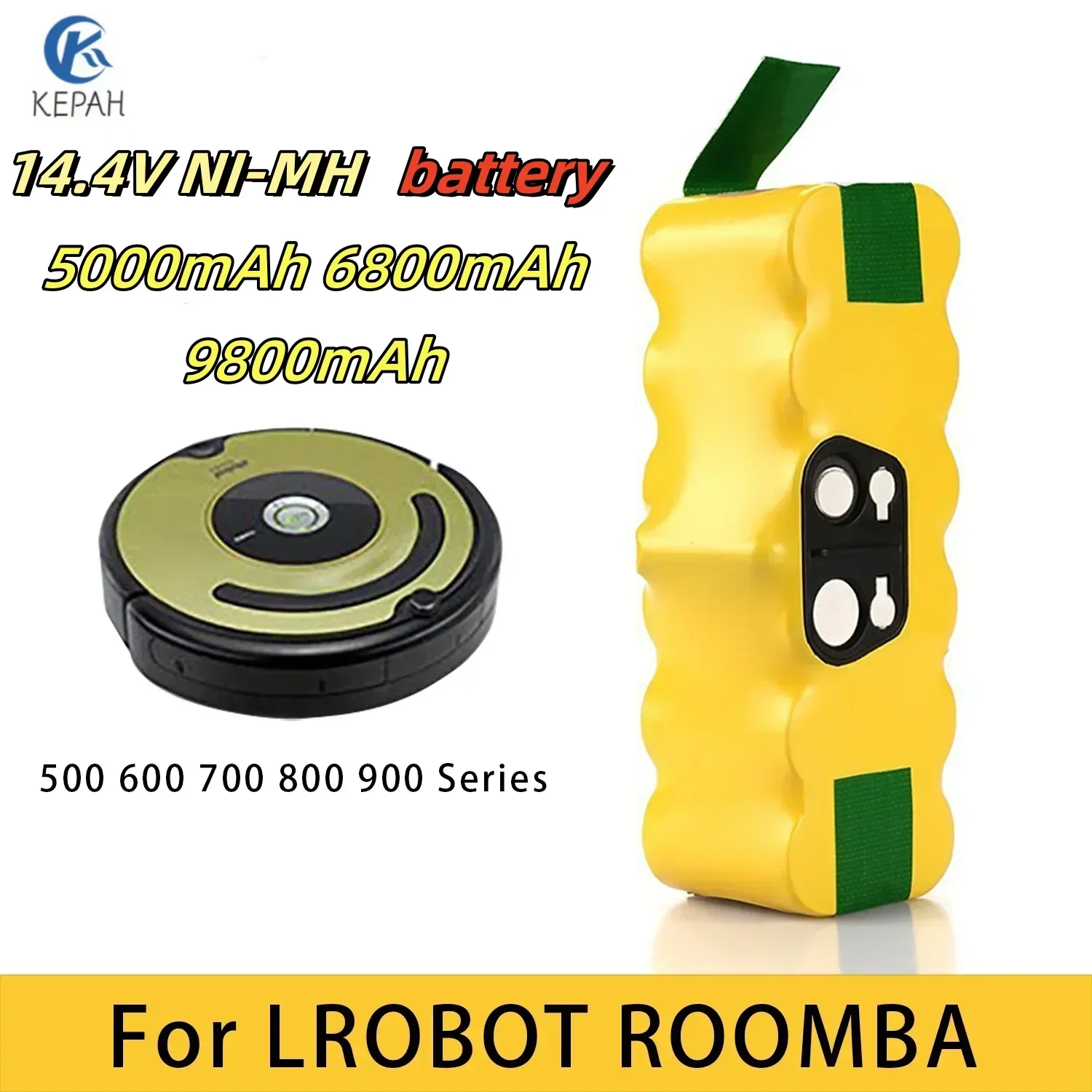 14.4V 5000mAh Robot Vacuum Cleaner Battery for IRobot Roomba 500 600 700 800 900 Series 14.4V 620 650 770 780 580 Batteries