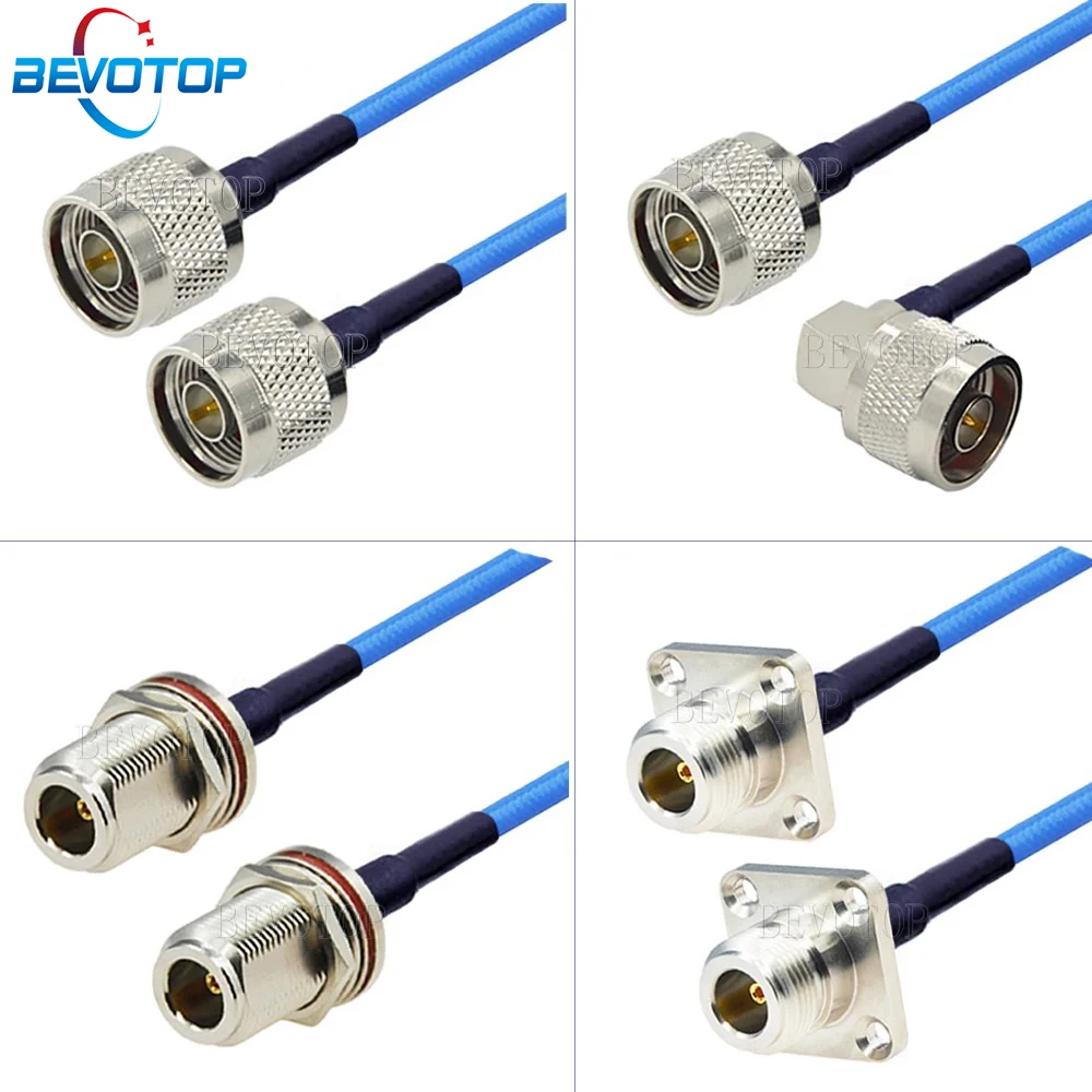 

RG402 L16 N Type Male Plug to N Female Jack RF Connector RG402 Blue Jacket Semi Flexible Low Loss 50 Ohm Coaxial Cable