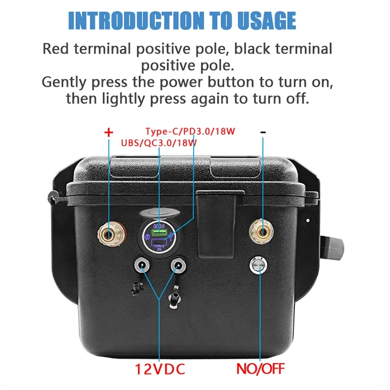 LiitoKala 12.8V 100Ah LiFePO4 Battery Pack Build-in 100A BMS 12V  Waterproof for Solar Camper Yacht Inverter Engine Moto