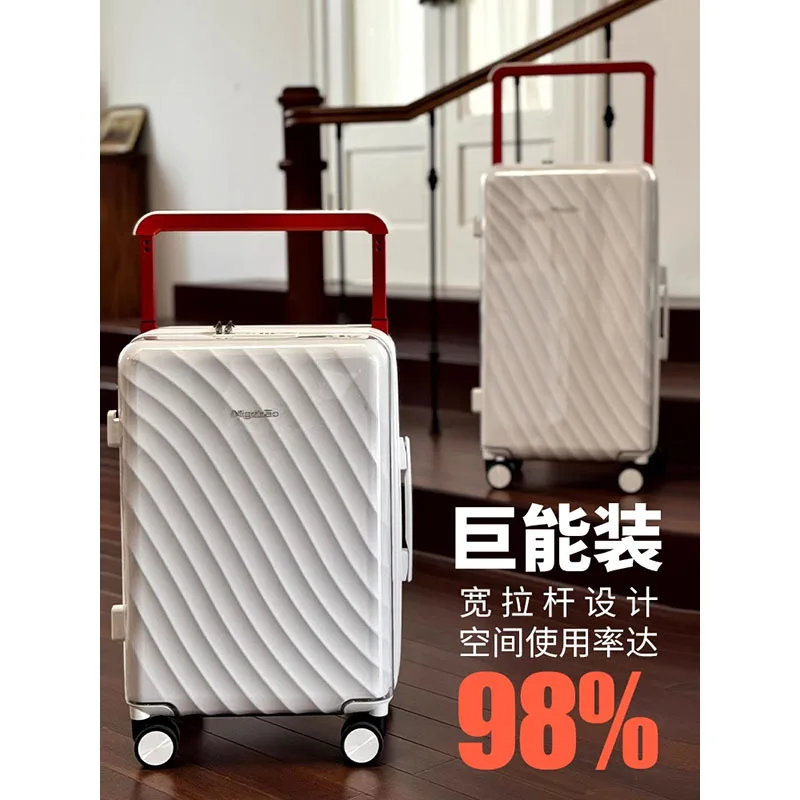 Wide trolley suitcase large capacity