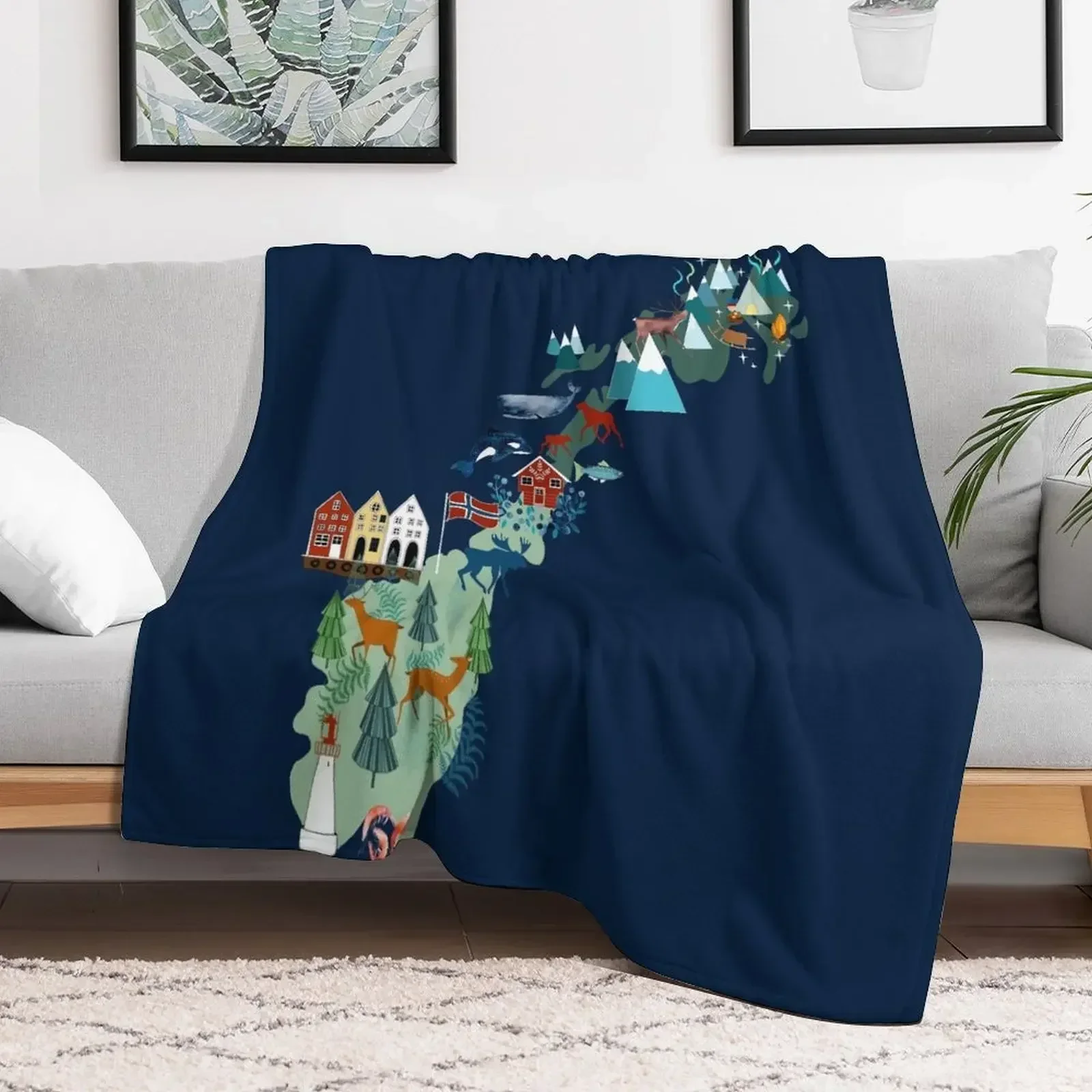 

Norway Souvenir Throw Blanket Nap Cute Blankets