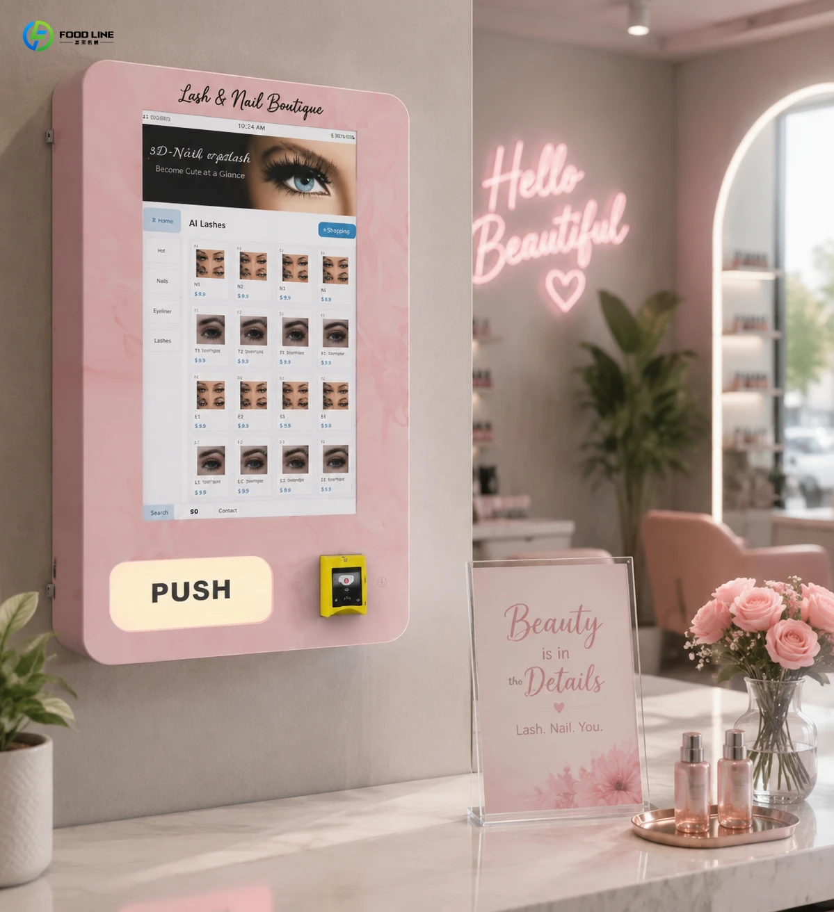 Wall Mounted Smart Vending Machine Touch Screen Card Payment Age Verification Mini Vending Machine for Club and Bar Use