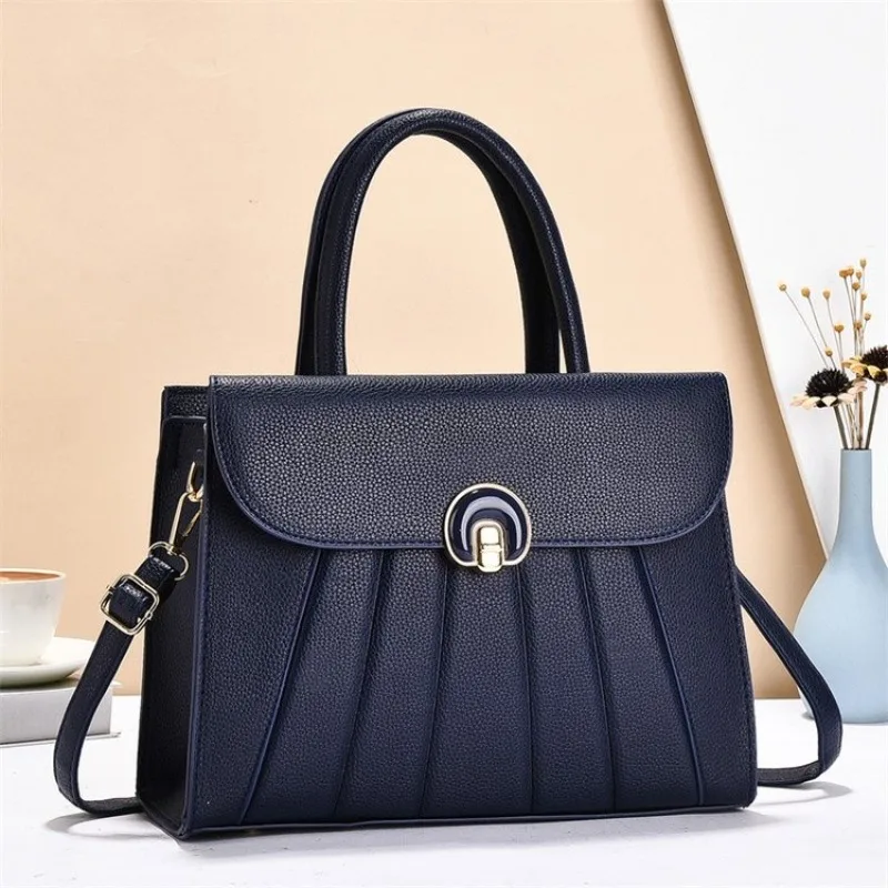

Luxury Women's Leather Messenger Bag, Crossbody Design Shoulder Bag, Crafted by Famous Designer, Elegant Classic