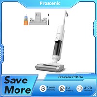 Proscenic F10 Pro Cordless Vacuum and Mop, 30min Runtime, Self-Cleaning, LED Screen, All-Around Edge Cleaning, Dual Water Tanks