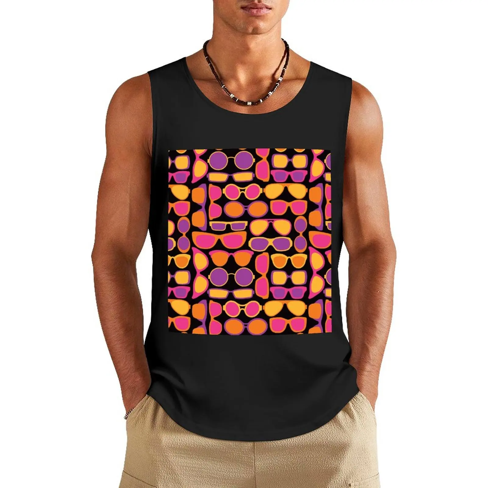 

Summer Sunglasses Tank Top t-shirts for men Clothing summer Men's tops