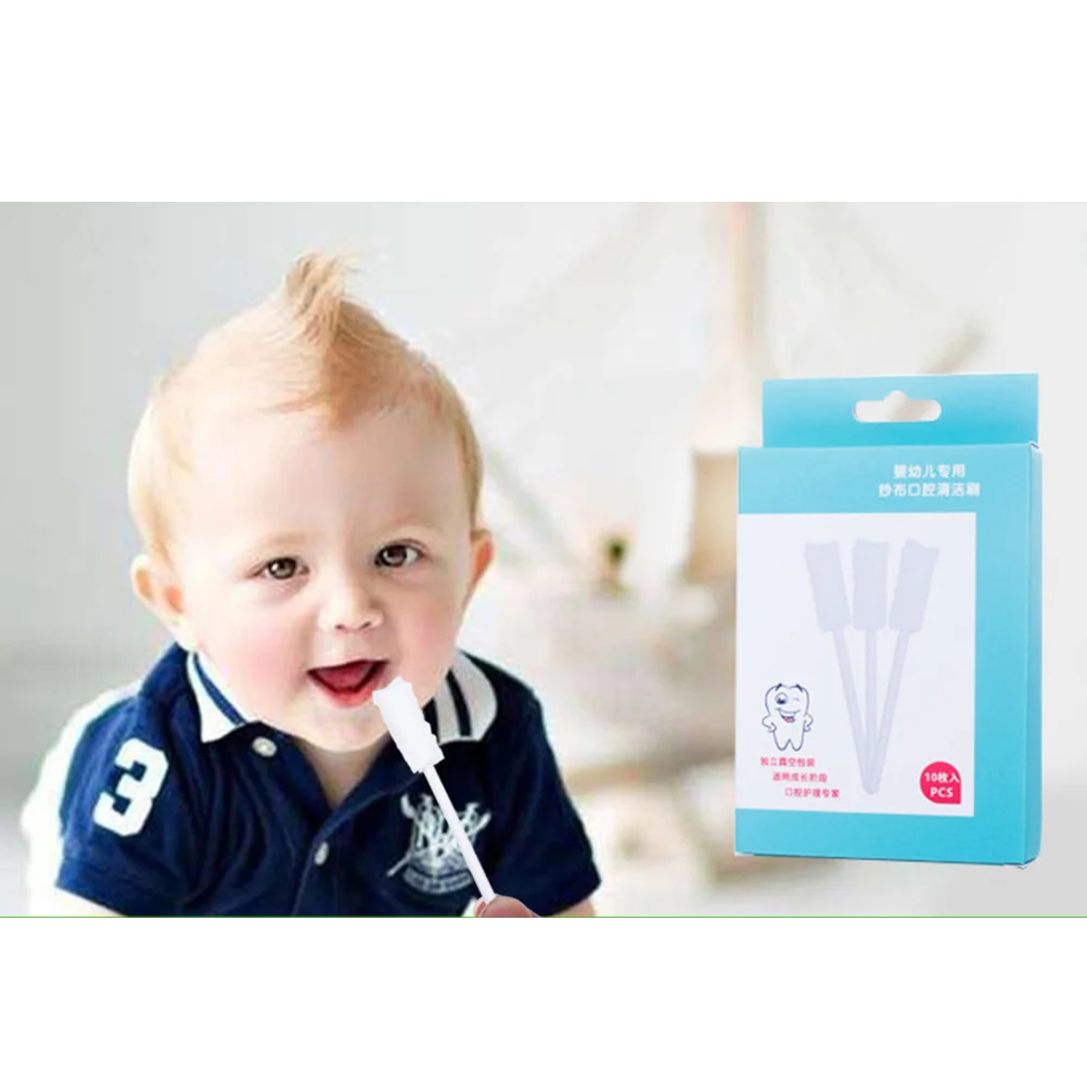 

30Pcs Tongue Cleaning Tools Oral Care Brush for Infants Toddlers Safe Gentle Mouth Cleaner with Gauze Teeth Cleaning Supplies