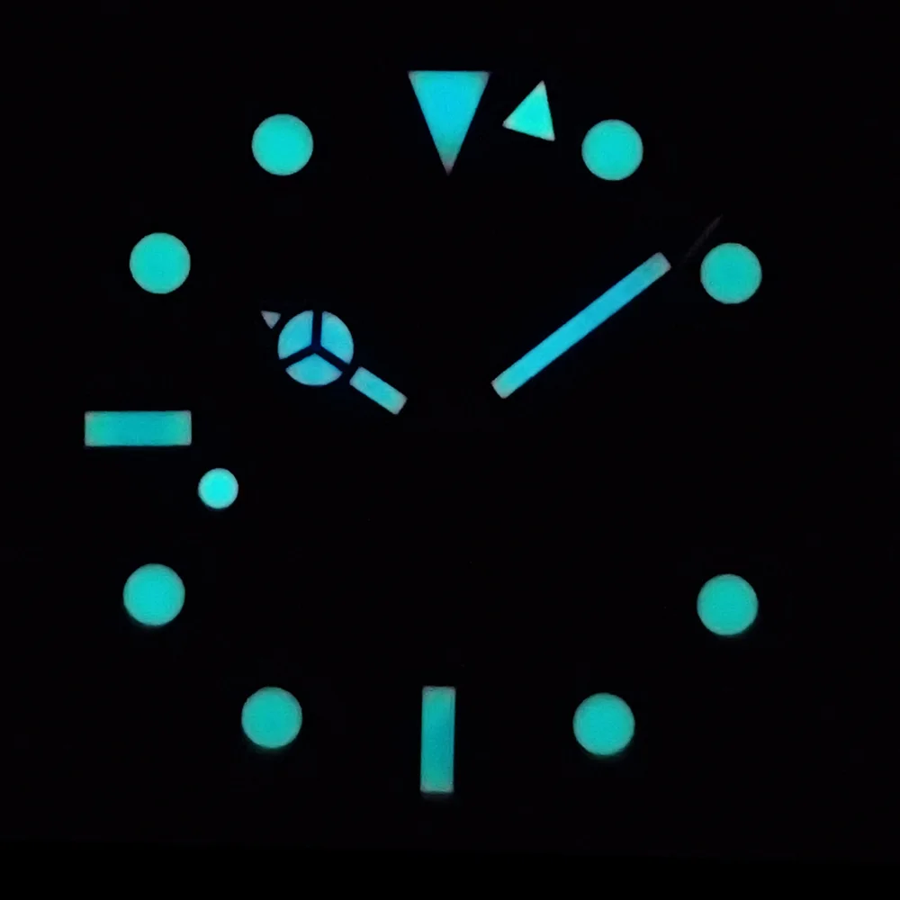 GMT 28.5mm dial NH34 dial/pointer matching NH34 movement GMT pointer blue-green luminous dot