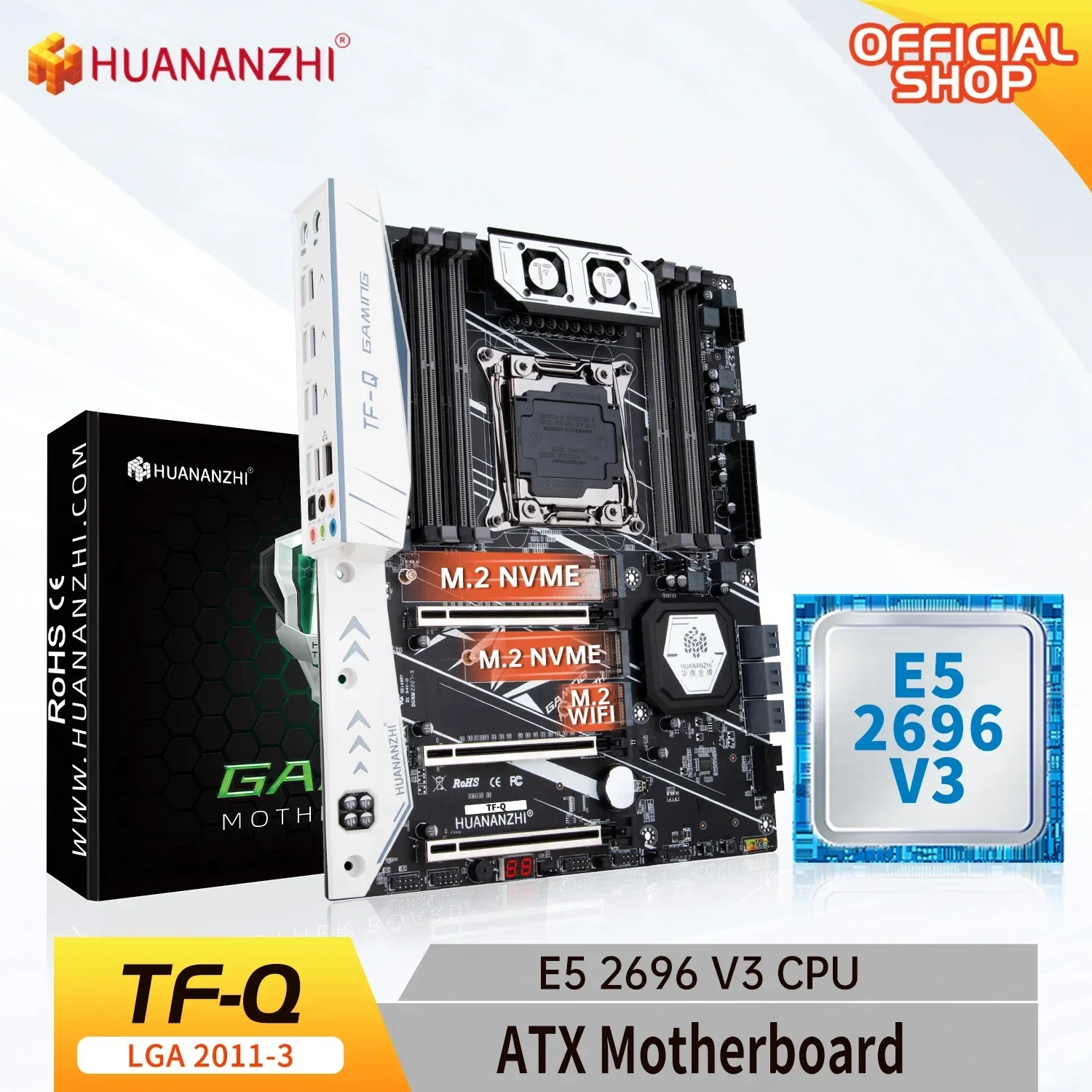 HUANANZHI X99 TF Q LGA 2011-3 XEON X99 Motherboard Intel with XEON E5 2696 V3 DDR3 DDR4 RECC memory combo kit set