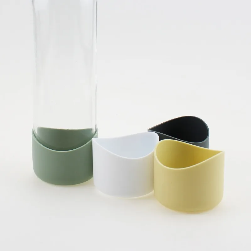 7cm Dia Anti Scalding Colorful Non-slip Silicone Bottom Boot Water Bottles Beverage Cup Sleeve